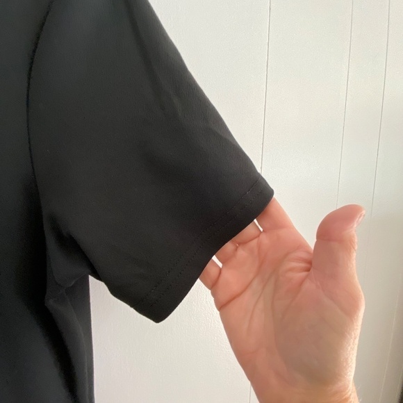 LL Bean black short sleeve maxi dress size medium - Picture 3 of 9